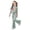 Light Green, variant on Childrens Outfits Stylish Flared Pants Top Comfy To Fashion Girls Performance Suit,Black,Size 7 -8 Years