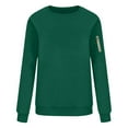 thumbnail image 4 of ZyeKqe Crewneck Sweatshirts for Women Casual Loose Soft Long Sleeve Pullover Tops Solid Color T-Shirts Fall Outfits, 4 of 4
