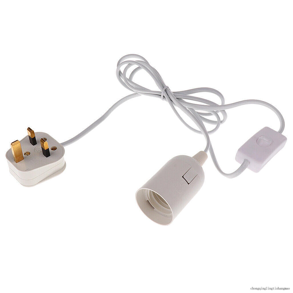 Bulb Holder Pendant Light Fitting With On/Off Switch E27 Lamp Holder UK