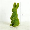 thumbnail image 4 of Easter Bunny Decor,1PC 5.31inch Small Green Moss Flocked Easter Bunny Figurine,Furry Flocked Standing Rabbit Ornament for Easter Gift Spring Home Office Table Garden Courtyard Decorations, 4 of 5