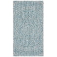 thumbnail image 2 of SAFAVIEH Courtyard Josiah Floral Medallion Indoor/Outdoor Area Rug, Light Grey/Aqua, 2' x 3'7", 2 of 14