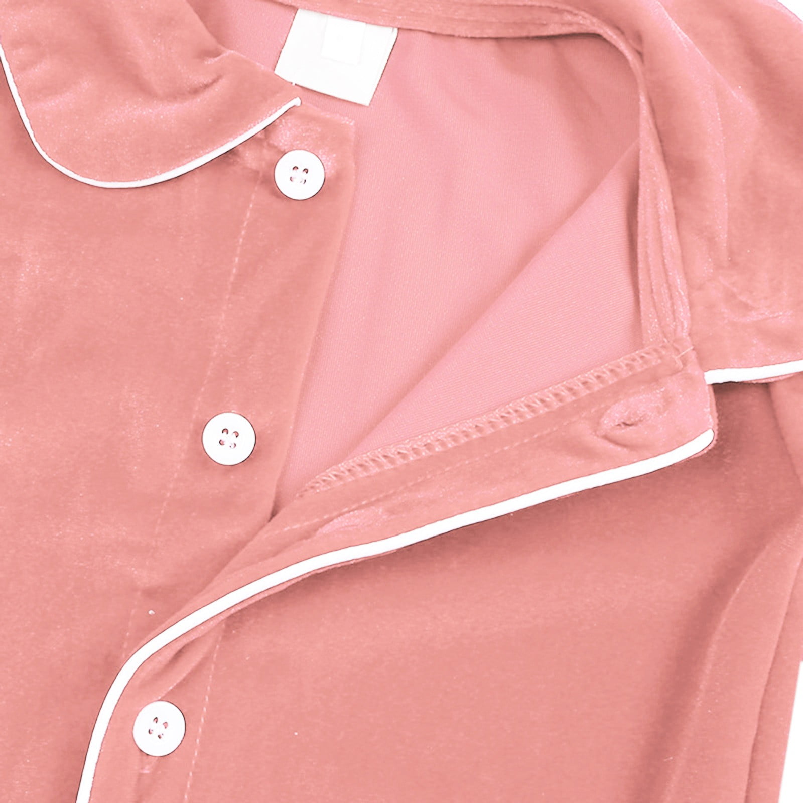 Ruyang Boys Girls Christmas Velvet Clothing Set Baby Cute Thermal 2 Piece Outfits Button Down Long Sleeve Shirts Pants Set