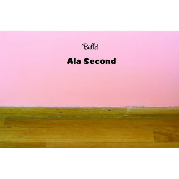 Custom Decals Ballet Ala Second Wall Art Size: 16 X 40 Inches Color: Black