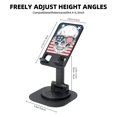 thumbnail image 2 of PAYOHTO Phone Stand for Desk Skull Sunglasses On USA Flag Circular Bottom Rotates Adjustable Foldable 360° Rotation Charging Port Anti Slip for Video Calls Work, 2 of 7