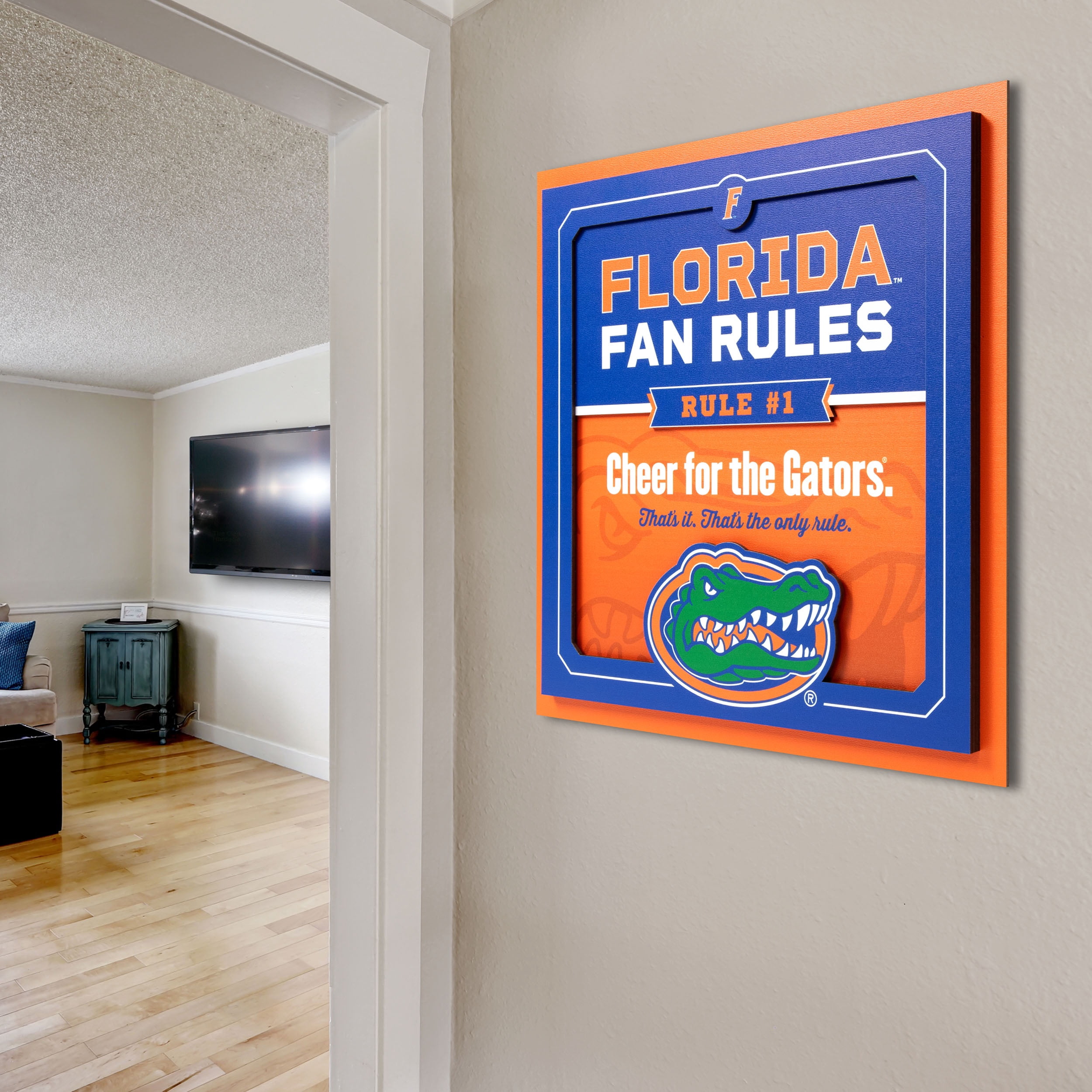 YouTheFan NCAA Florida Gators Fan Rules 3D Wall Art