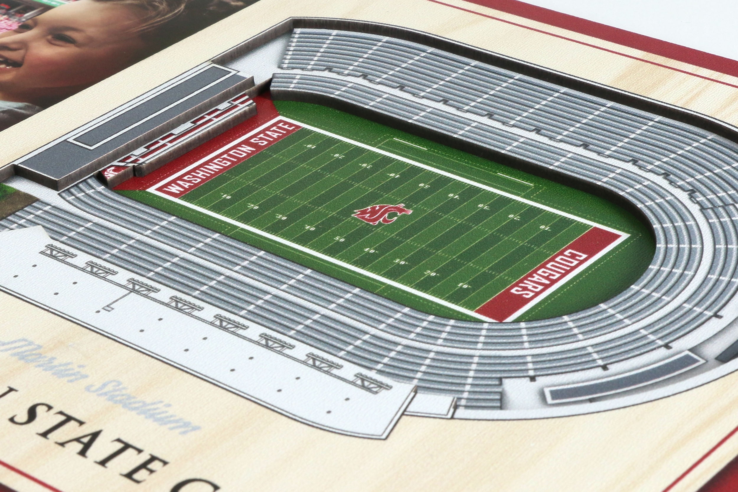 YouTheFan NCAA Washington State Cougars 3D StadiumView Picture Frame