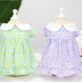 thumbnail image 6 of Sleeveless Pet Clothes - Fade-Resistant Cotton Flower Printed Dress - Wrinkle Hem for Summer, 6 of 8