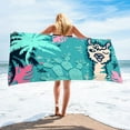 thumbnail image 2 of Sandproof Beach Blanket Lightweight Microfiber Beach Towel Super Lightweight Colorful Bath Towel Sandproof Beach Blanket Multi-Purpose Towel for Travel Swimming Pool 30X60 Inch, 2 of 4