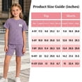 thumbnail image 7 of Fdqin Girls Summer Outfits 6 Pcs Casual Short Sleeve Knit tops and Shorts Set Black Pink Grey,4-12 Years, 7 of 7
