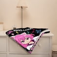 thumbnail image 2 of Anime Blanket, Music Fleece Cartoon Throws,-Just Girl Who Loves Axolotls-Gift for Girls Women Loves Japanese Manga,Super Soft Lightweight Flannel Blankets, for Bed Sofa,50"x40" XS Twin for Kids, 2 of 6