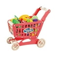 thumbnail image 2 of Grocery Carts Toy Large Capacity with Food Accessory Multifunctional Supermarket Red, 2 of 8