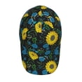 thumbnail image 4 of Kdxio Unisex Sunflowers And Blue Flower Pattern Baseball Cap Unisex Washed Classic Adjustable Hat, 4 of 8