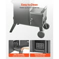 thumbnail image 5 of KFFKFF Charcoal Offset Smoker, Durable Steel BBQ Grill with Side Firebox, 6 Adjustable Cooking Grates, Integrated Thermometer, Grease Collector & Ash Tray, Portable Design with Wheels, 5 of 9