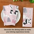 thumbnail image 6 of 6 Pack 20'' x20" Satin Table Napkins Dinner Napkins for wedding Party Decoration events Panda and Clouds Pattern, 6 of 6