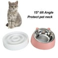 thumbnail image 4 of Bol pour Chat Surélevé Antidérapant Mangeoire Plus Lente Bols Doubles pour Chats Chiot, 4 of 7