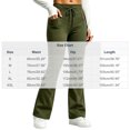 thumbnail image 3 of LMIHMI Womens Flare Leggings with Pockets Drawstring High Waist Bootcut Yoga Pants Stretch Bell Bottoms(Army Green,XX-Large), 3 of 5