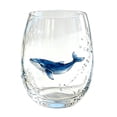 thumbnail image 3 of Artisanal Blue Ringed Glassware Octopus Stemless Wine Glass Handcrafted Borosilicate Nautical Tabletop Bar Decor Gift Set,Gifts for friends, family, and coworkers(B), 3 of 7