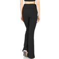 thumbnail image 4 of ClothingAve. Women's Foldover Contrast Waist Bootleg Flare Yoga Pants, Value-Pack Available Female Pants, 4 of 5
