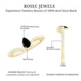 thumbnail image 4 of Rosec Jewels Black Onyx Promise Ring with Diamond - Open Cuff Ring - AAA Grade Onyx December Birthstone Ring - Ready to Gift, 14K Yellow Gold, US 11.00, 4 of 7