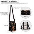 thumbnail image 6 of HELLHERO Christmas Reindeer Pattern Women Adjustable Shoulder Strap Small Crossbody Purse Polyester for Adults, 6 of 7