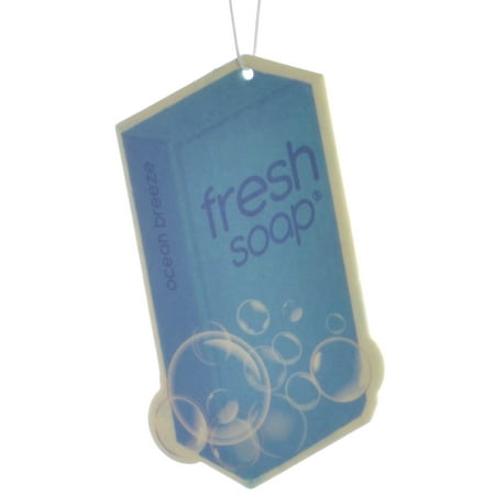 Fresh Soap Car Air Freshener Cardboard Hanging Long Lasting Scent, Ocean