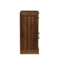 thumbnail image 5 of Noble House Wilbur 35.4" Modular Wine Bar Cabinet with Hutch, Drawer and Shelf Cupboard, Melamine Finish, Walnut, 5 of 8
