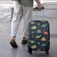 thumbnail image 3 of DarkBlue Dinosaurs Leaves Pattern Luggage Cover Fashion Suitcase Cover Baggage Covers Fit 25-28 Inch Luggage (Go Travel), 3 of 5