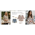thumbnail image 5 of TEMOFON Blouse for Women Summer Floral Print 3/4 Sleeve Womens Tops V Neck Boho Tops for Women Casual Dressy Blouses XL, 5 of 8