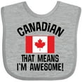 thumbnail image 3 of Inktastic Canada Flag Awesome Canadian Boys or Girls Baby Bib, 3 of 4