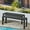 Black, variant on Outdoor Metal Backless Bench, 46" Patio Garden Bench for Outdoor, All Wheather Outdoor Bench for Garden, Backyard, Porch, Grey