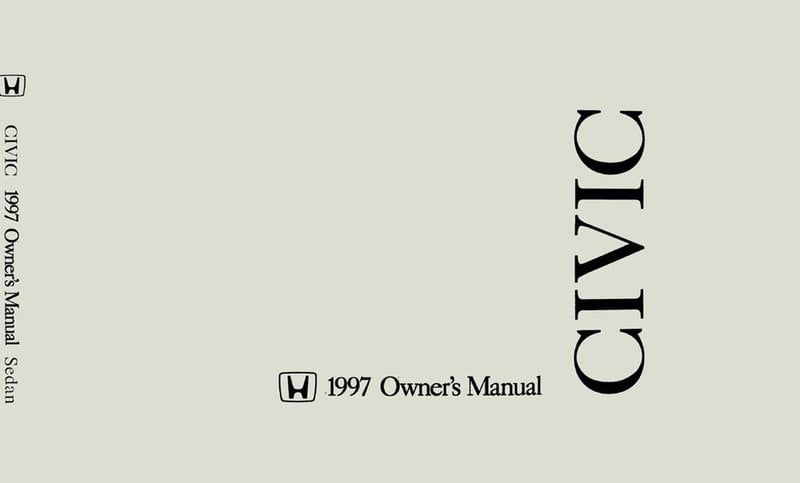 1997 Honda Civic Owner's Manual Owners 