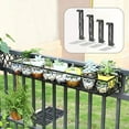 thumbnail image 3 of Sylvtty 4 Pcs Window Box Brackets Heavy Duty Flower Box Brackets Adjustable Balcony Planter Holder for Deck Railing Balconies Window Box, 3 of 7