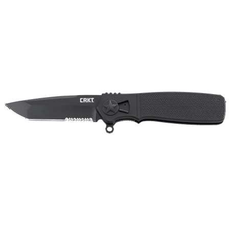 Finished Strips - CRKT Homefront Tactical K360KKS Folding Knife with Field Strip Technology with Black EDP Finish 1.4116 Stainless Steel Tanto Blade with Triple Point Serrations and Glass-Reinforced Nylon Handle
