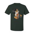 thumbnail image 2 of Wild Bobby God Made Me This Way Cross with Sunflowers Inspirational/Christian Men Tee, Forest Green, 5X-Large, 2 of 6