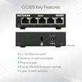 thumbnail image 6 of Netgear 5-Port Gigabit Ethernet Unmanaged Essentials Switch (GS305), 6 of 11