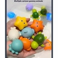 thumbnail image 3 of Bewildely 4 piezas Diversión a la hora del baño con Badewannenspielzeug y Wasserspielzeug Badespielzeug Baby Ab 1 Jahr Juguetes Naranja + Azul + Gris Ttl Stf Pgn Dph, 3 of 6