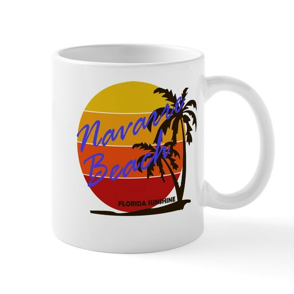 CafePress - Florida Navarre Beach Mugs - 11 oz Ceramic Mug - Novelty Coffee Tea Cup