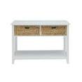 thumbnail image 3 of Flavius Console Table with 2 Drawers White - Solid Wood, 3 of 3