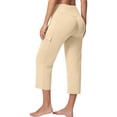 thumbnail image 4 of Women's Yoga Pants Workout Leggings Flare Casual Lounge Pants with Pockets High Waist and Tummy Control, S, 4 of 6