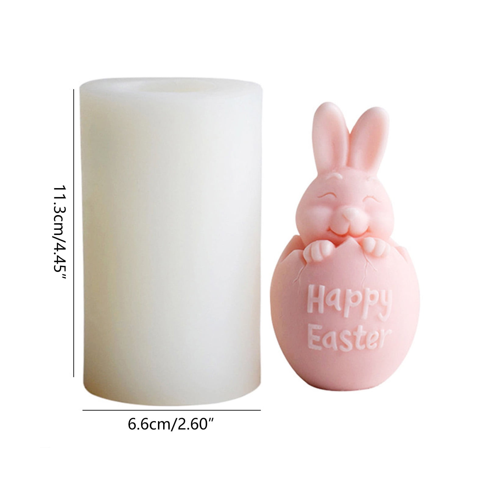 3D Easter Bunny Egg Silicone Candle Mold Decor Clay Resin Soap Mould Handmade Candle Making Fondant Cake Baking Decor
