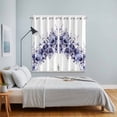 thumbnail image 5 of Curtains 84 Inches Long 2 Panels, Purple Blooms Floral Grommets Window Treatment Curtain, Farmhouse Spring Flowers Botanical Thermal Curtains Drapes for Living Room/Bathroom, 5 of 9