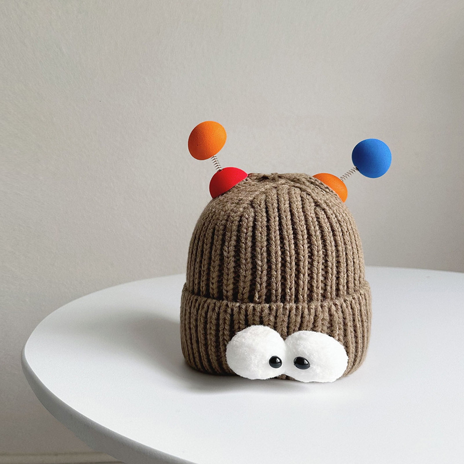 Teissuly Beanies Hats Big Eyes, Small Monster, Woolen Hat