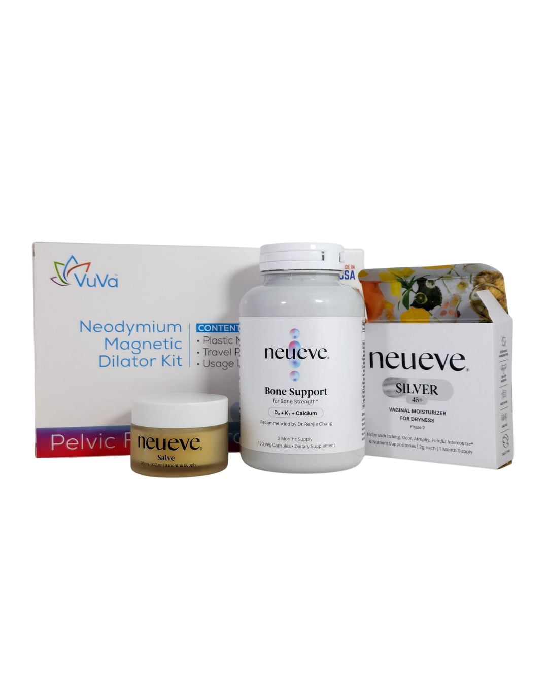 NeuEve Vaginal Suppositories for Women Ages 45–55 – Silver Formula for Dryness & Odor Relief, 6 Count