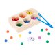 thumbnail image 2 of Juego de de madera para tablero de clavijas, juguetes de clasificación de colores con 60 colores, de Clip, tablero Montessori para CUTICAT Cuentas de tablero de clips, 2 of 8