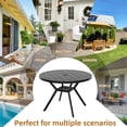 thumbnail image 4 of Zidtia 42" Round Outdoor Patio Dining Table, All-Weather Metal Patio Table with Adjustable Umbrella Hole, Weather Resistant Patio Furniture, 4 of 10