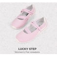 thumbnail image 4 of LUCKY STEP Ballet Flats Mary Jane Fashion Sneakers Elastic Strap Dressy Casual Shoes,Pink,Womens, 4 of 10