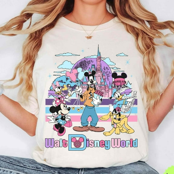 Vintage Walt Disney World Shirt, Mickey And Friends T-shirt, Unisex Short Sleeve Shirt, Size S-5XL