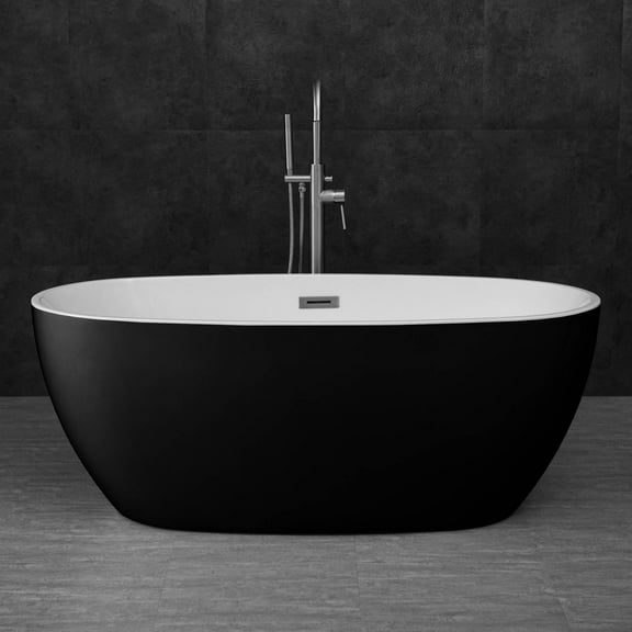 WOODBRIDGE 59" Freestanding Bathtub Contemporary Soaking Tub BTA1818