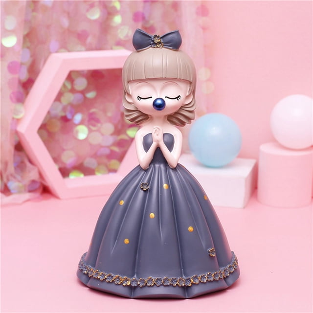 Linda de chica burbuja estatua arte coleccionable escultura de resina pastel Topper para boda escritorio sala de decoración para hogar B BLESIY linda escultura