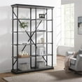thumbnail image 4 of Furniture of America Toggin Industrial Metal 58-Inch Bookcase in Antique Gray, 4 of 7